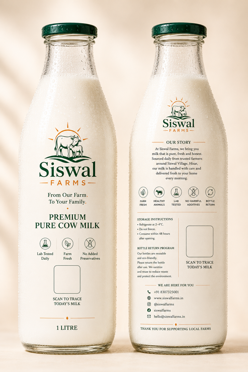 Premium Cow Milk - Siswal Farms